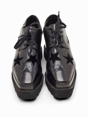 Stella McCartney Elyse Star Platform Lace-Up Shoes Black EU 35